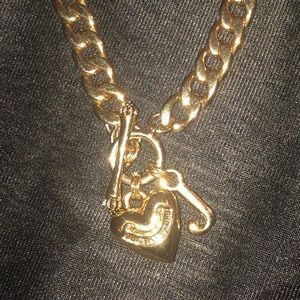 Juicy couture gold chain necklace